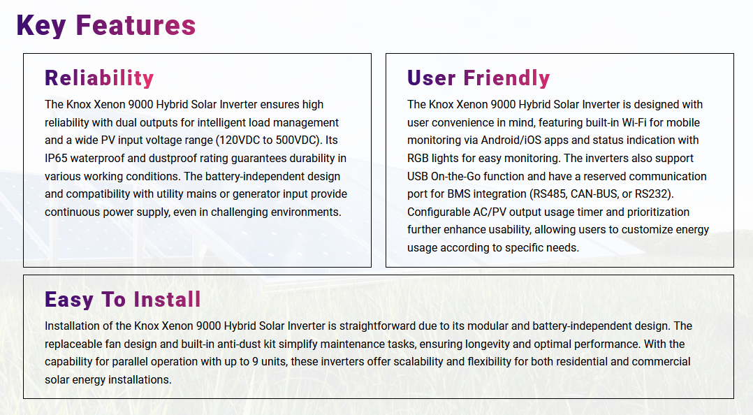 Knox 6KW Hybrid Inverter Xenon 9000 - Image 2