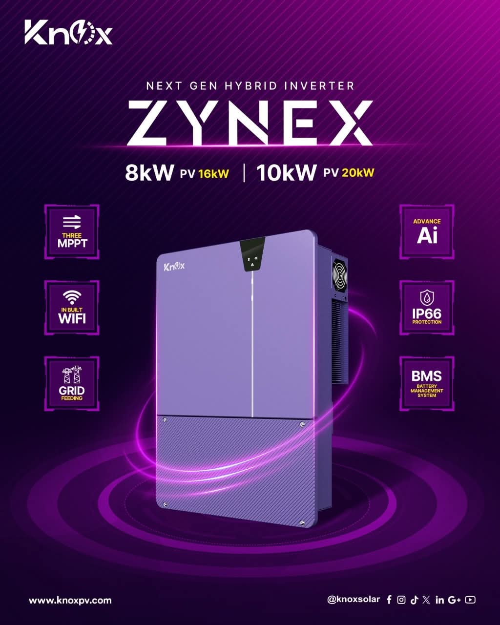 Knox 8KW Hybrid IP66 PV16000 - Image 3